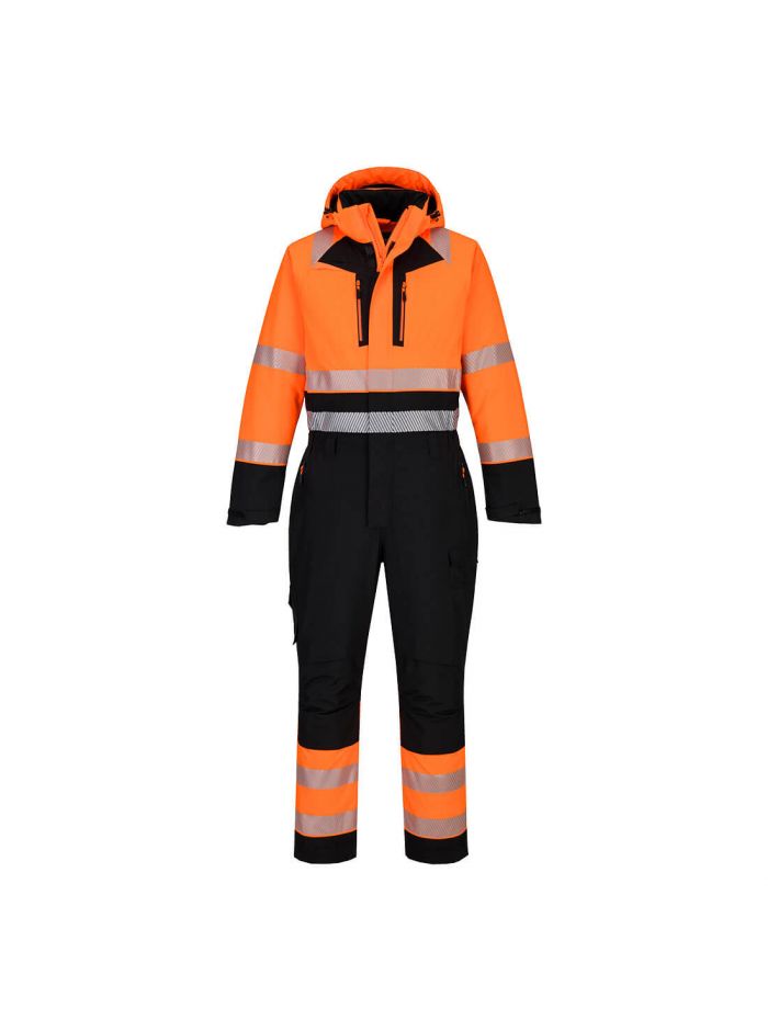 DX4 Hi-Vis Winter Coverall, 4XL, R, Orange/Black