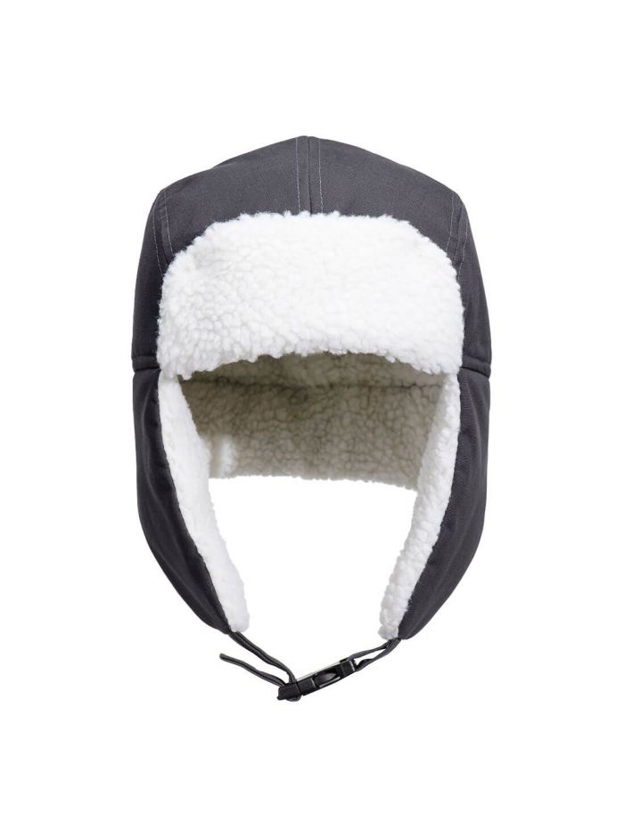 Sherpa Lined Trapper Hat, , R, Metal Grey
