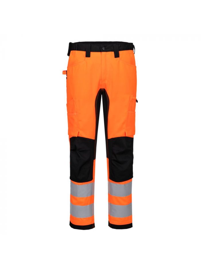 WX2 ECO Hi-Vis Stretch Trade Trouser, 28, R, Orange/Black
