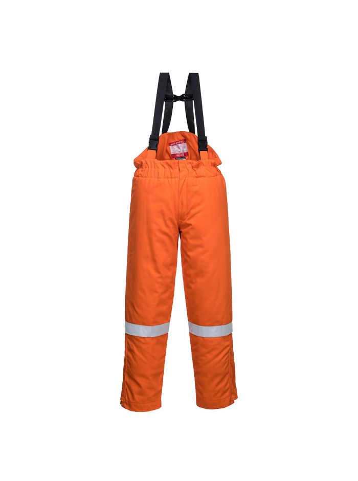 FR Anti-Static Winter Salopettes, L, R, Orange