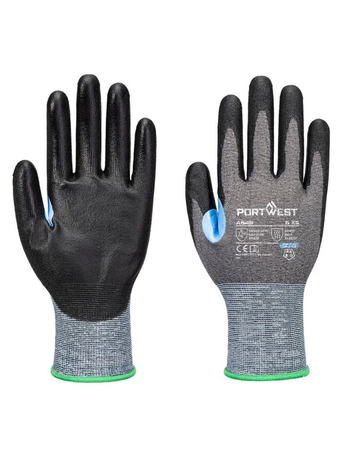 CS Cut D21 PU Glove, L, R, Grey/Black