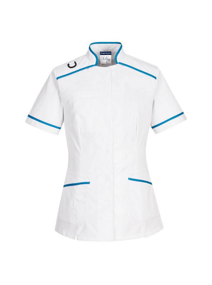 Medical Tunic, S, R, White/Aqua