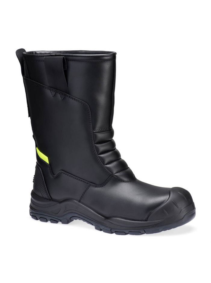 Steel Leather Winter Rigger Boot S3L SC HRO CI SR, 35, R, Black
