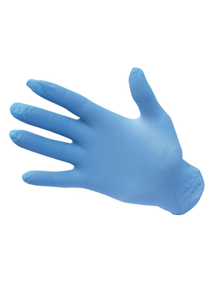 Powder Free Nitrile Disposable Glove (Pk100), L, , Blue