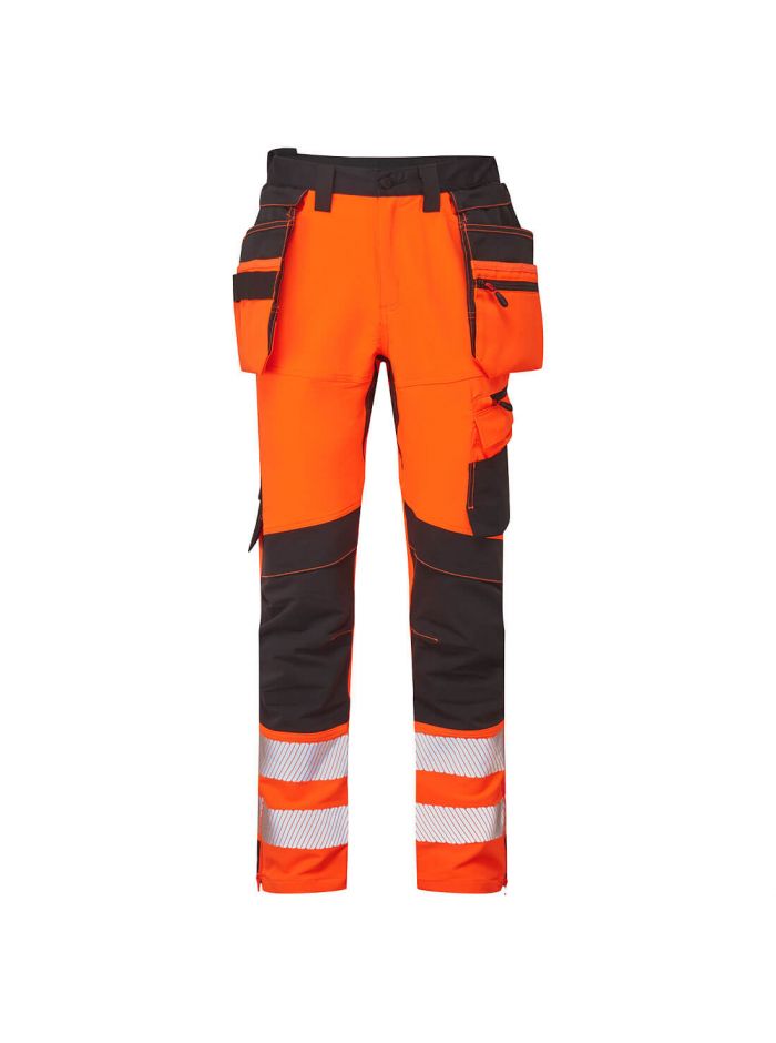 DX4 Hi-Vis Craft Trousers, 28, R, Orange/Black