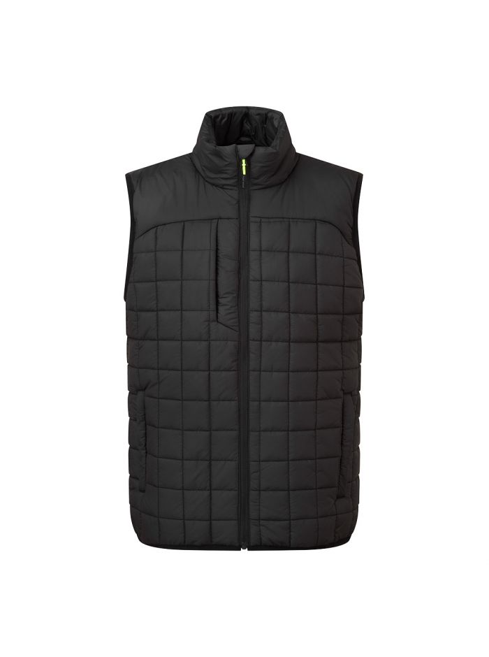 PW3 Square Baffle Bodywarmer, L, R, Black