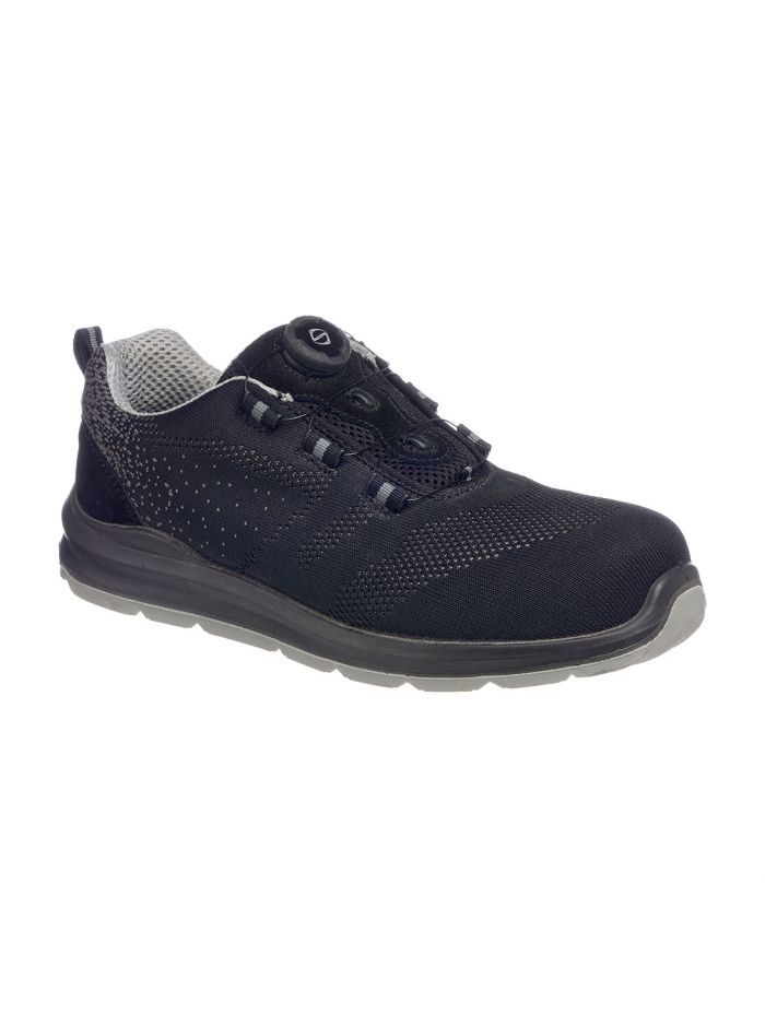 Portwest Compositelite Wire Lace Safety Trainer Knit S1P, 36, , Black/Grey