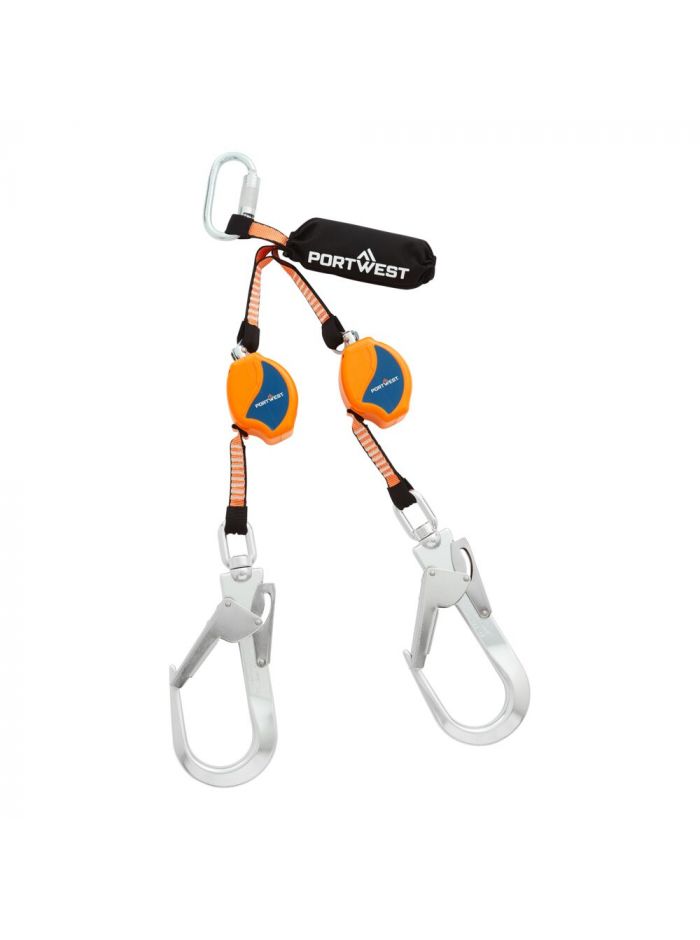 2.5m Self Retract Lifeline 140kg, , , Black/Orange