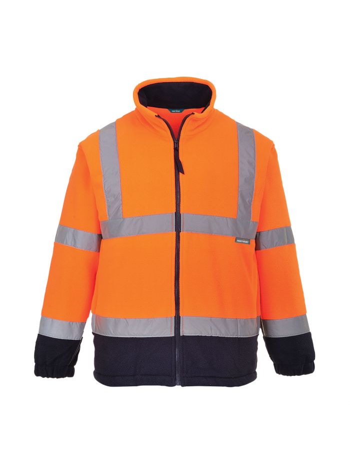 ES1 Essential Hi-Vis Contrast Fleece, 4XL, R, Orange/Navy