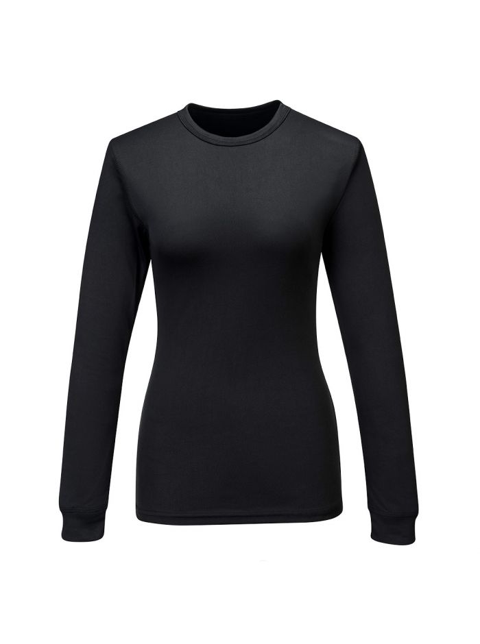 Women's Baselayer Top L/S, L, R, Black