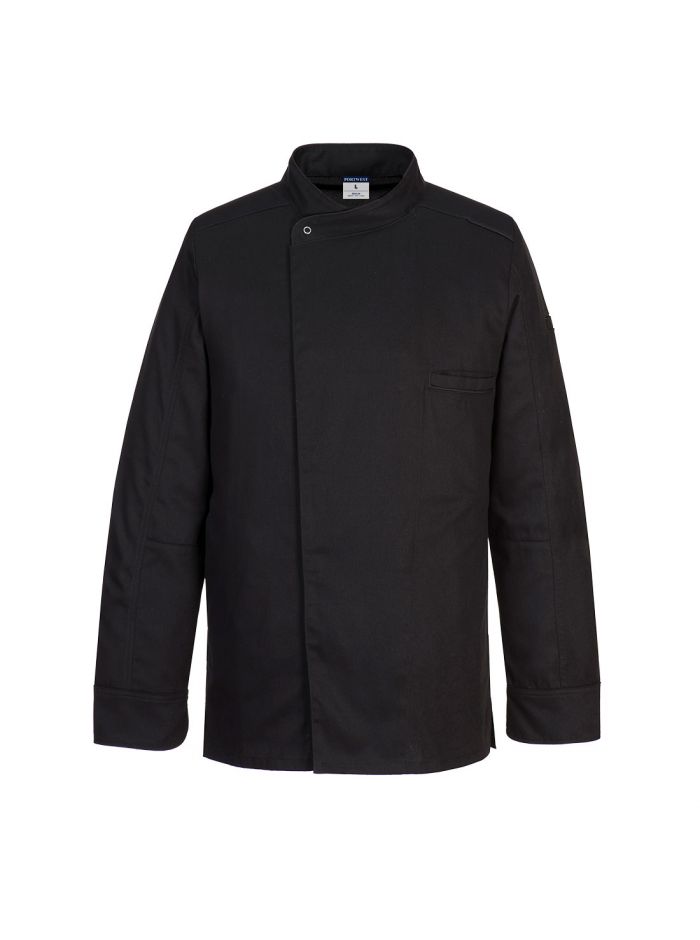 Surrey Chefs Jacket L/S, XL, R, Black