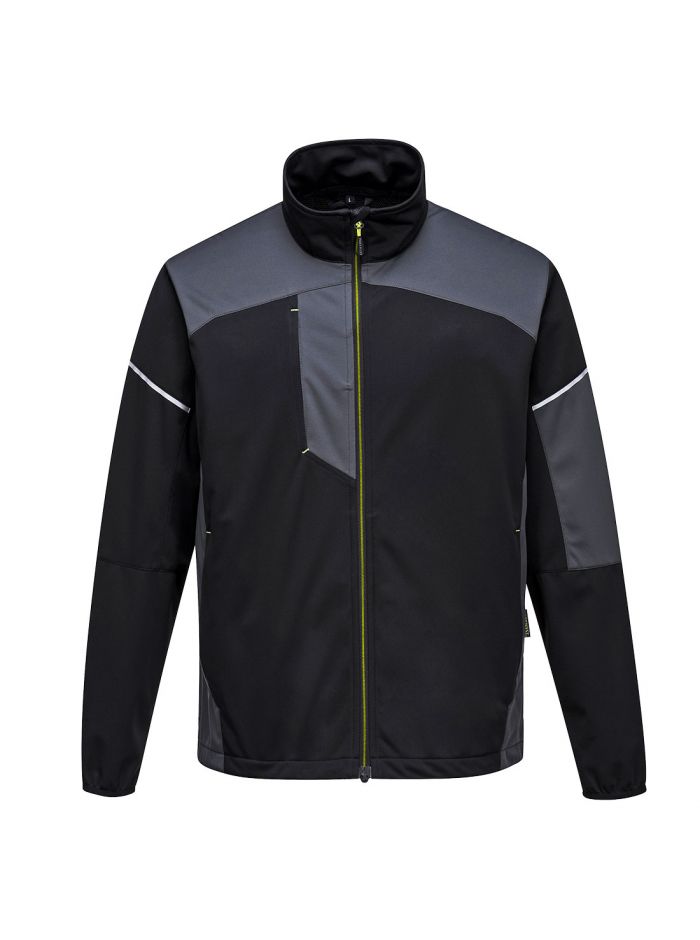 PW3 Flex Shell Jacket, XXL, R, Black/Zoom Grey