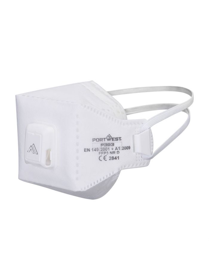 EAGLE PRO FFP3 Valved Dolomite Fold Flat Respirator (Pk10), , R, White