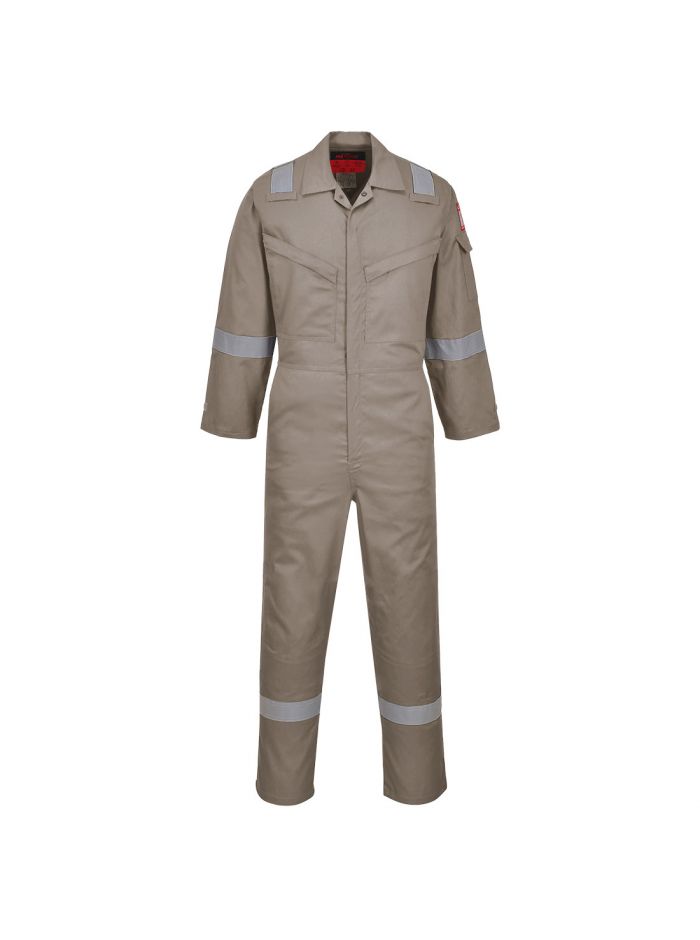 Araflame Silver Coverall, 38, R, Khaki