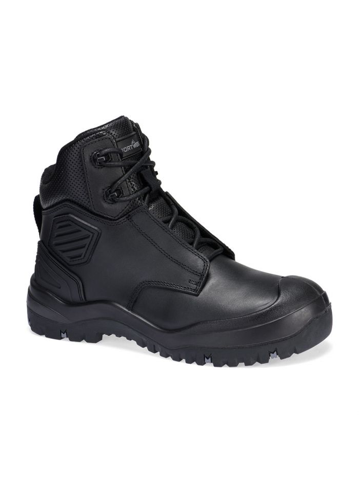 Steel Leather Ankle Boot S3 SC HRO HI CI LG SR FO, 37, R, Black
