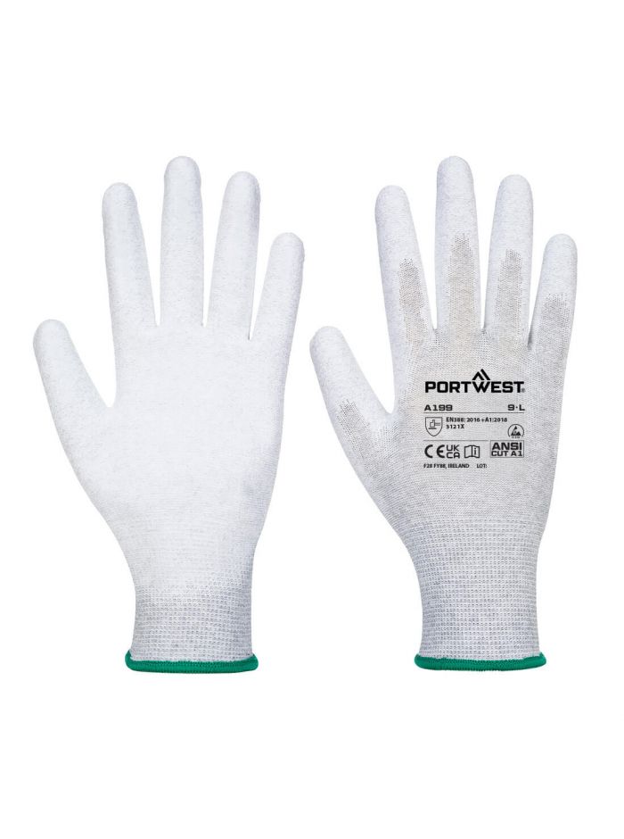 ESD 13 PU Palm Essential Multipack (Pk12), L, R, Grey