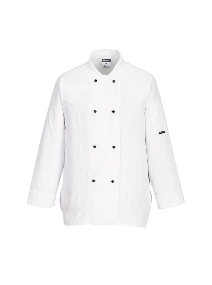 Rachel Women's Chefs Jacket L/S, XS, R, White