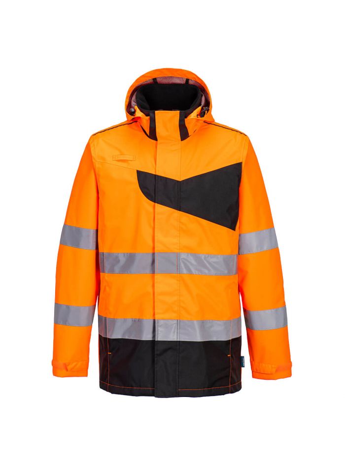 PW2 Hi-Vis Rain Jacket, 4XL, R, Orange/Black
