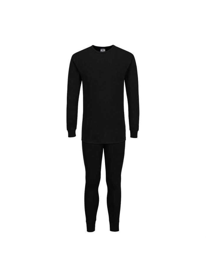 Thermal Base Layer Set, 4XL, R, Black