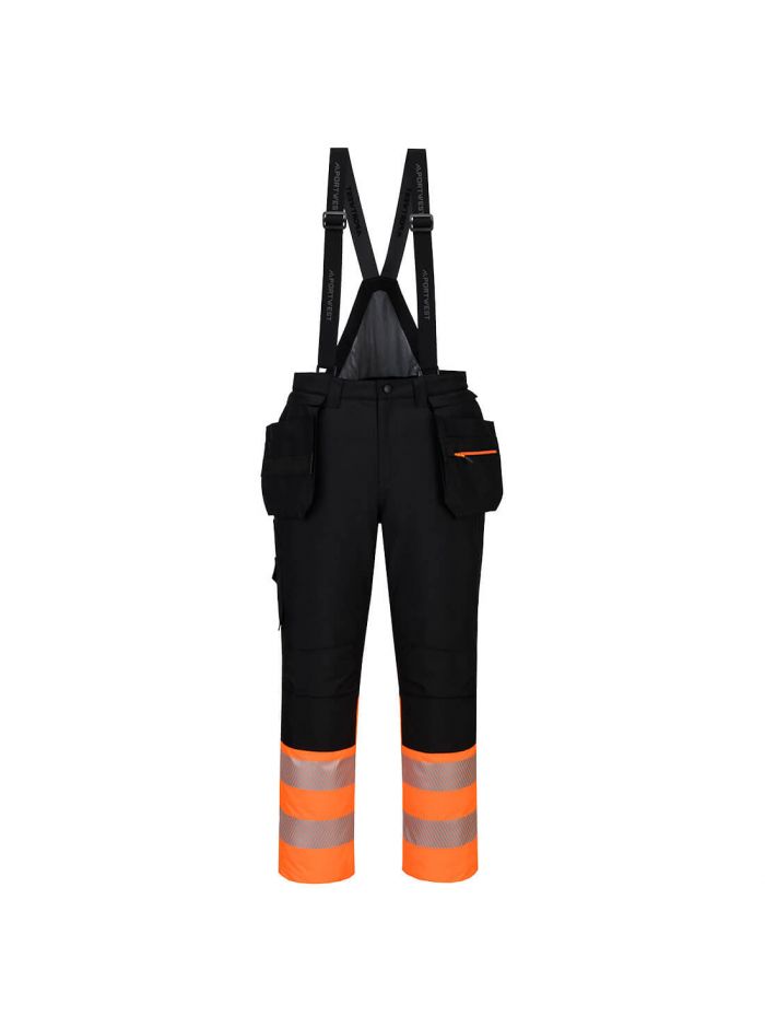 DX4 Hi-Vis Class 1 Winter Bib and Brace, 4XL, R, Orange/Black