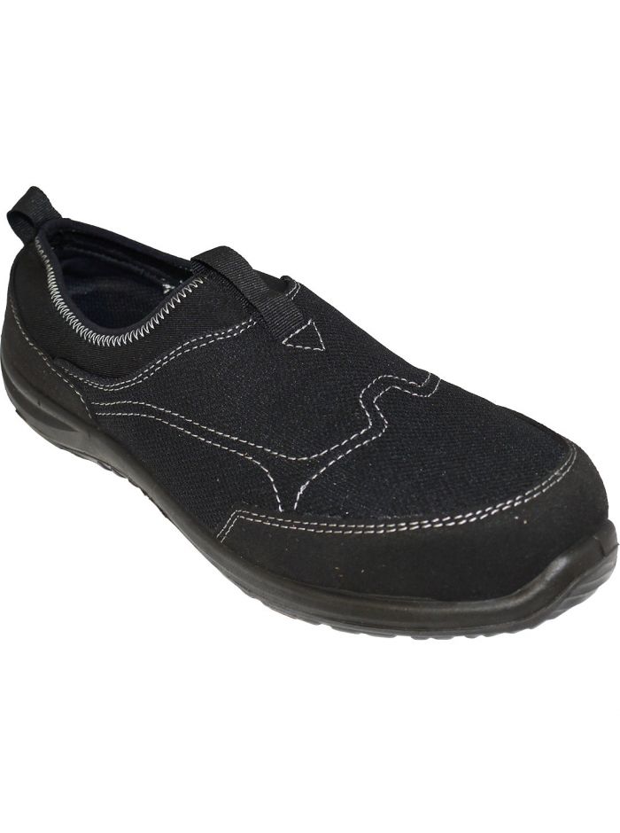 Steelite Tegid Slip On Trainer S1P, 45, R, Black