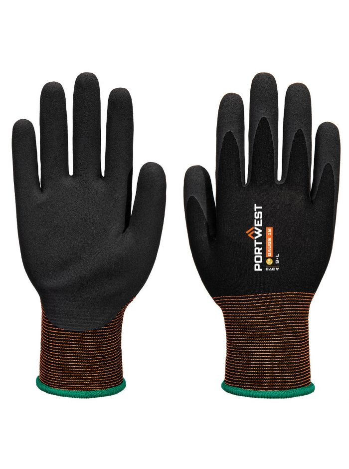 GP Grip 18 Latex Sandy Glove, L, R, Black