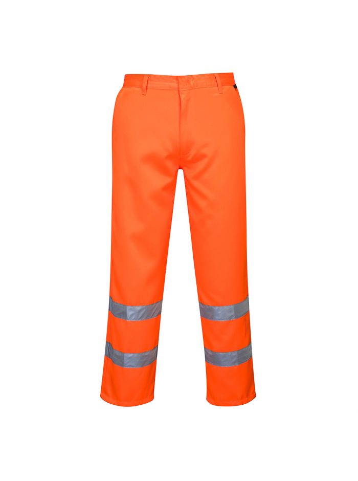 Hi-Vis Polycotton Service Trousers, S, R, Orange