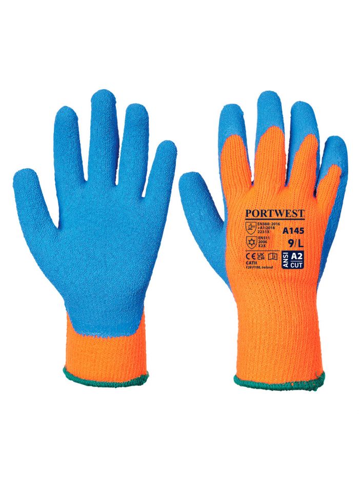 Cold Grip Glove, L, , Orange/Blue