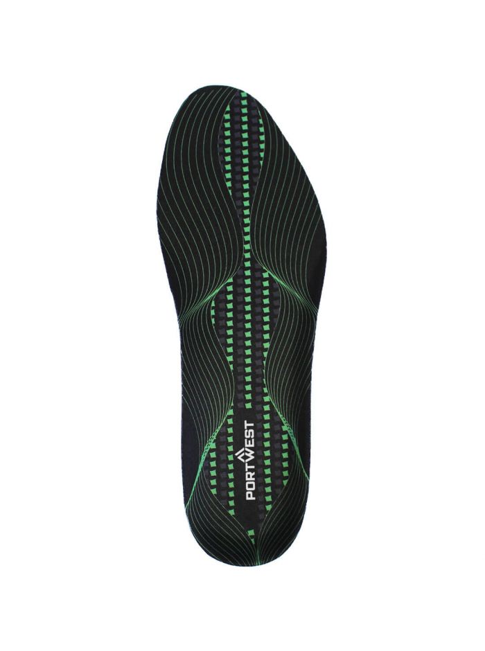 Gel Cushion & Arch Support Insole, L, , Black/Green