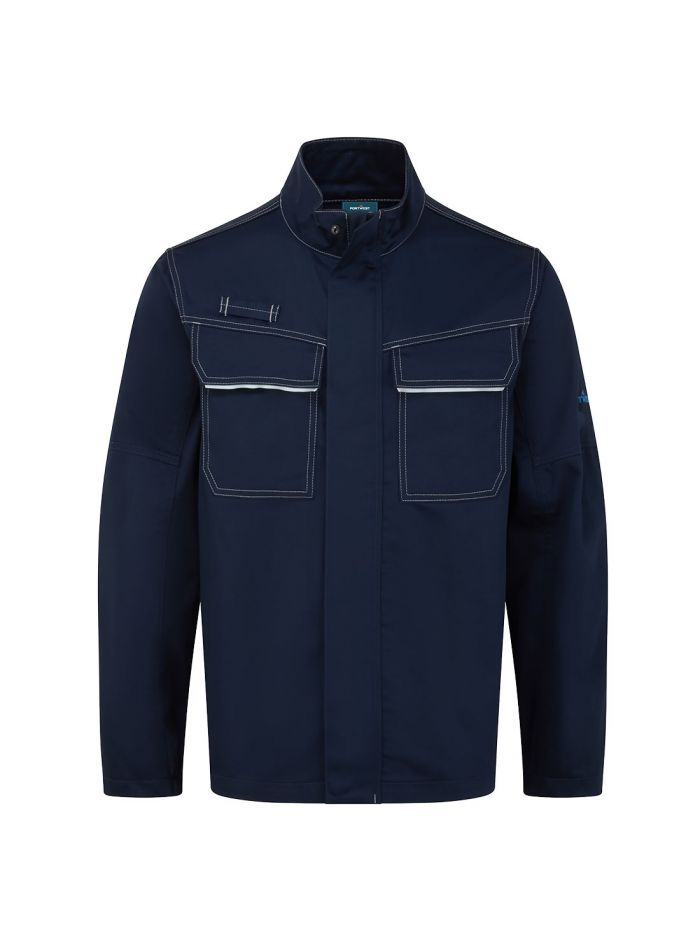 Bizweld Work FR Jacket , 4XL, R, Navy