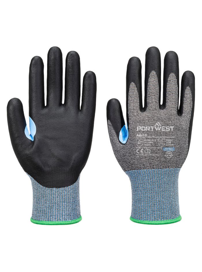 CS Cut D15 Nitrile Glove, L, R, Grey/Black