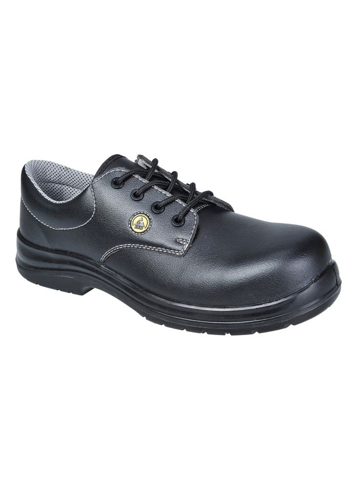 Portwest Compositelite ESD Laced Safety Shoe S2, 43, R, Black