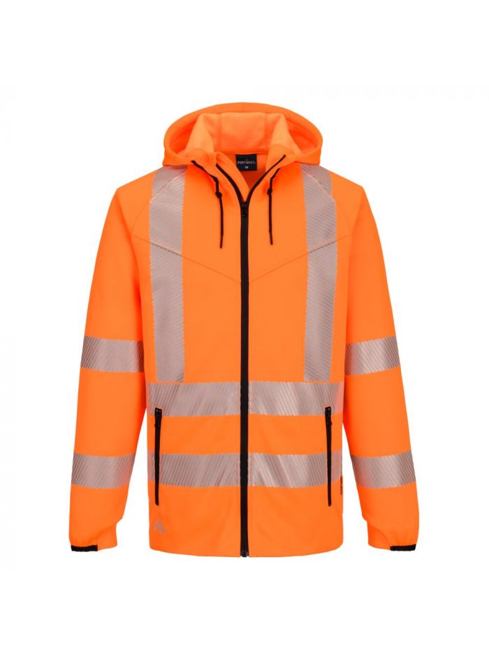 KX3 Sport Hi-Vis Zipped Hoodie , 4XL, R, Orange