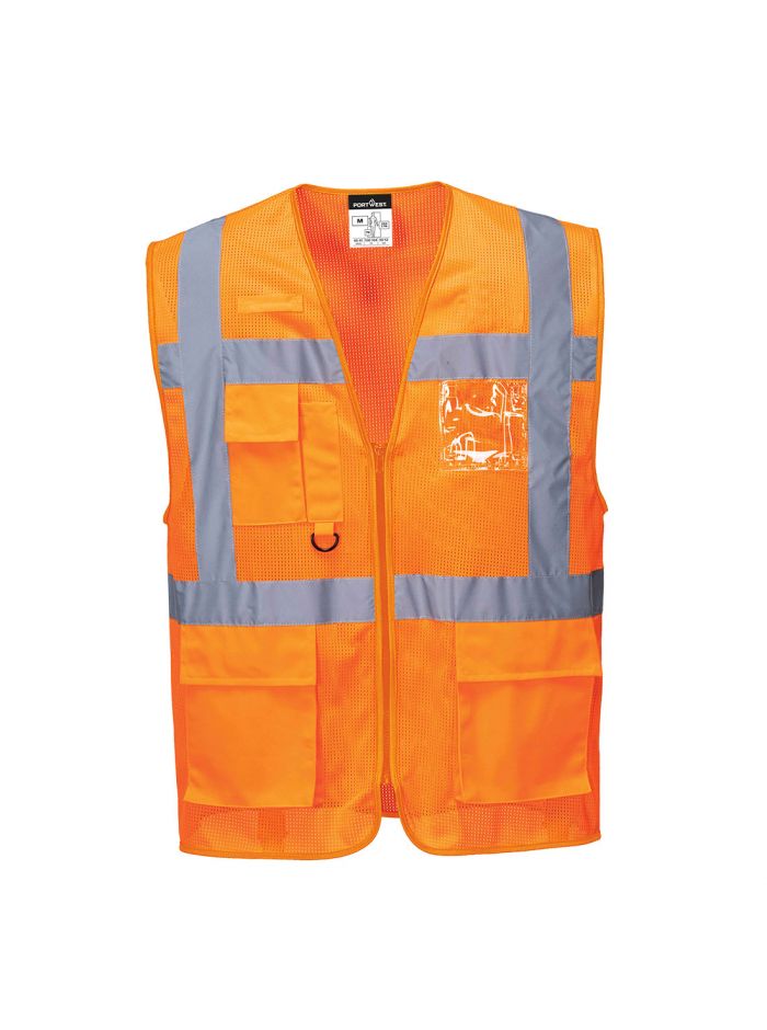 ES1 Essential Hi-Vis Mesh Executive Vest, 4XL, R, Orange